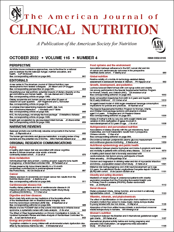 The american journal of clinical nutrition elsevier pharma solutions